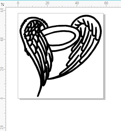 Angel wings small could be used for card approx 65mm x 65mm pack